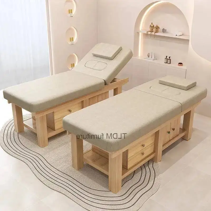 Dobravel Massage Folding Bed Beauty Mattresses Couch Wooden Tattoo Lash Salon Bed Full Body Beauty Cama Furniture LJ50MB