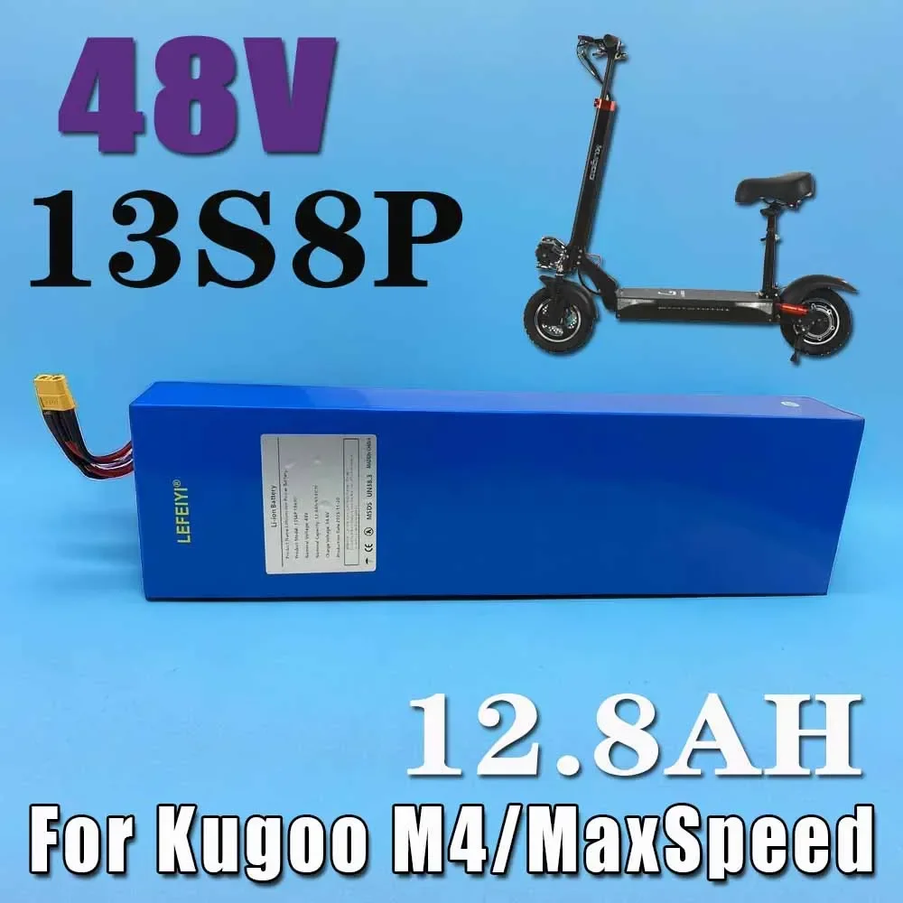 🔧🎈48V 13S4P 18650 For Kugoo M4/M4Pro/MaxSpeed 12800mAh Battery Pack Electric Scooter BMS Board Battery Pack
