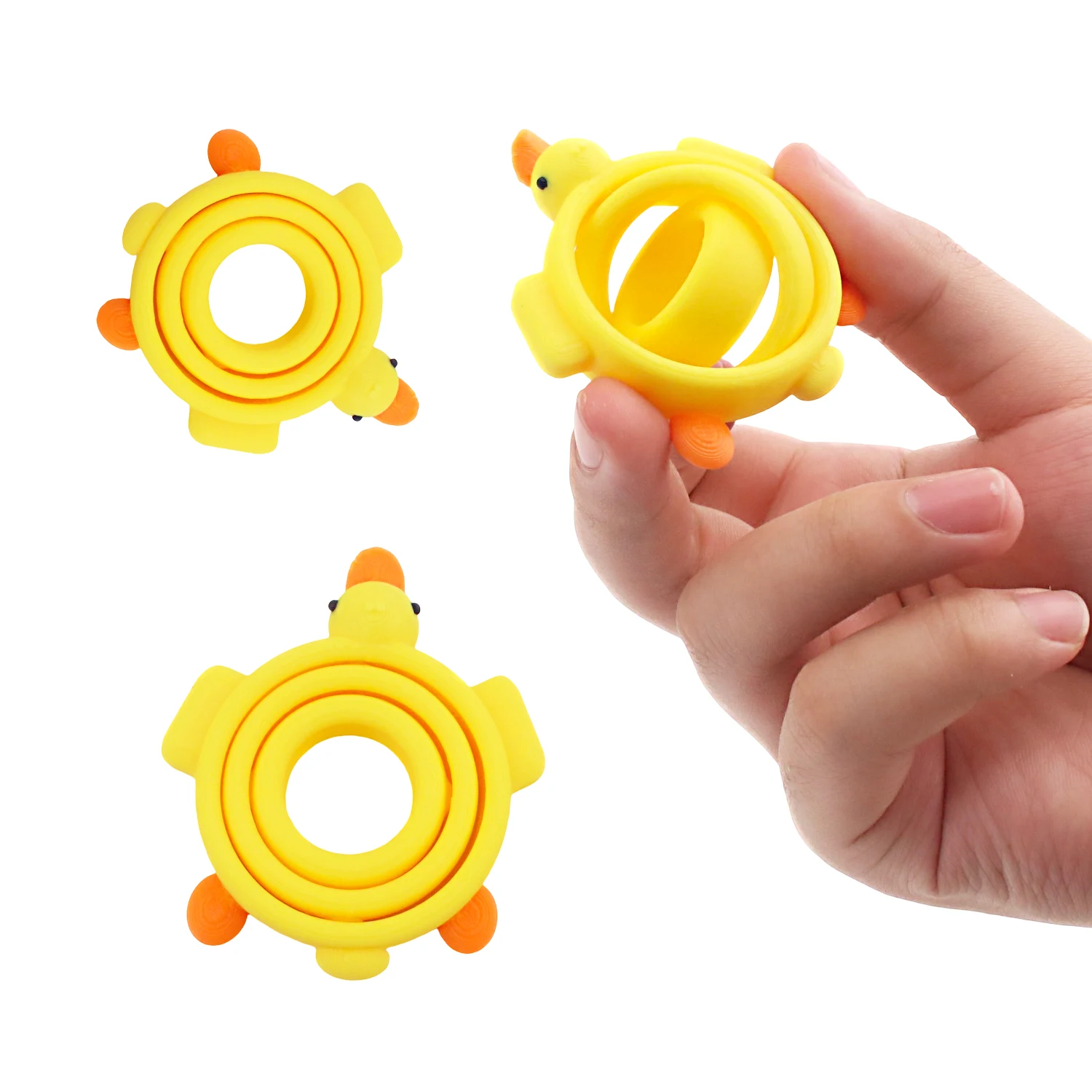 

Верх с вращающейся уткой с 3D-печатью — игрушка для расслабляющей и декомпрессии, игрушка с декомпрессионным кольцом, имитирующая модель животных.