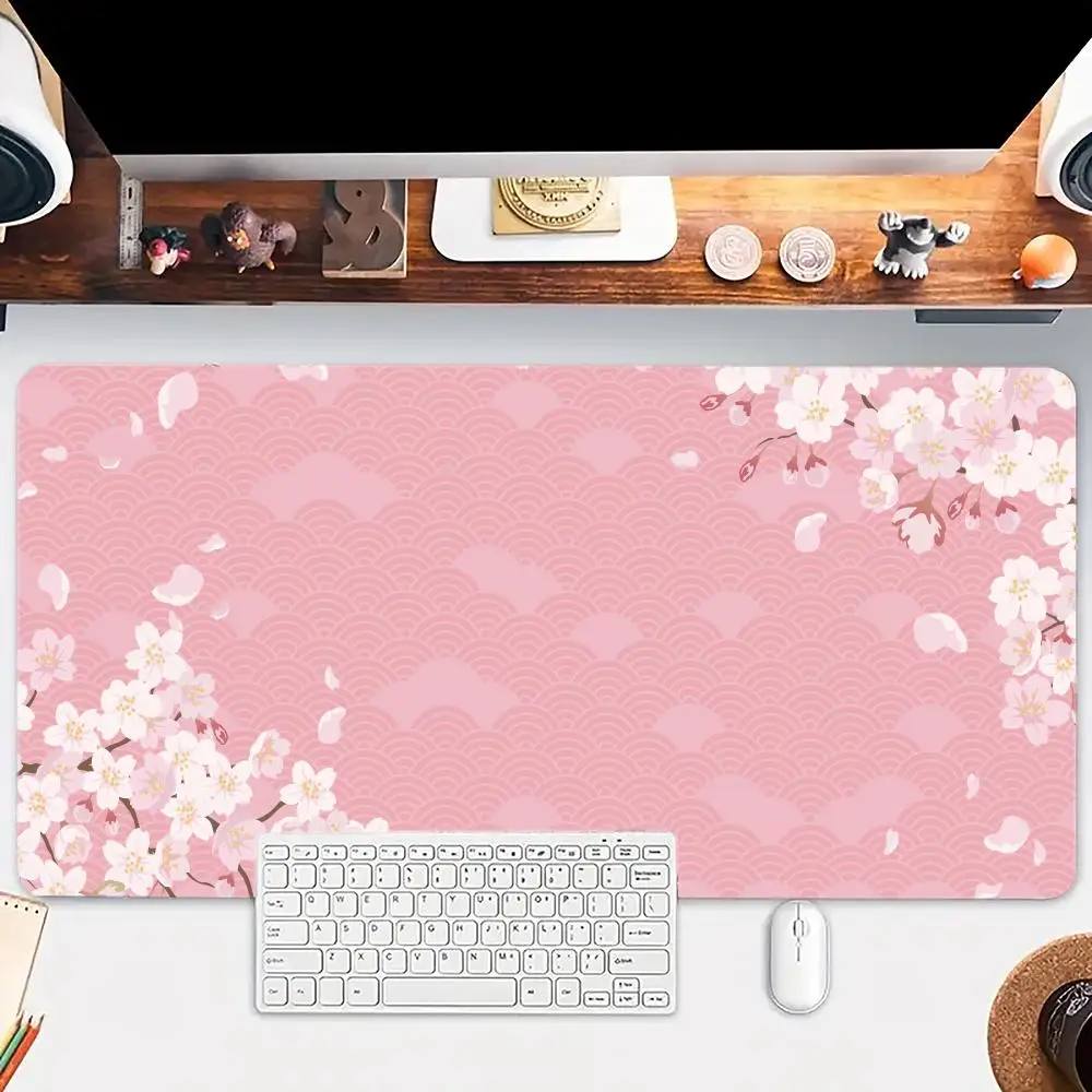 

Cherry Blossom Cloud Design Mouse Pad Large mouse pad, desk pad, anti slip base, washable for office and home use