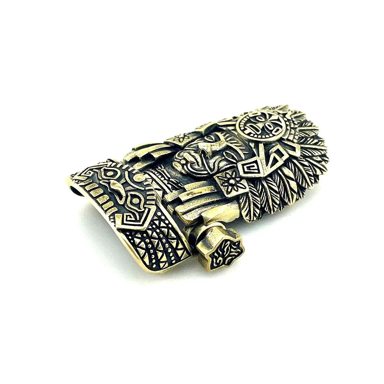 1 Set DIY Part Paracord Bracelet Buckle Brass Chief  EDC Wear Gift For Men Women