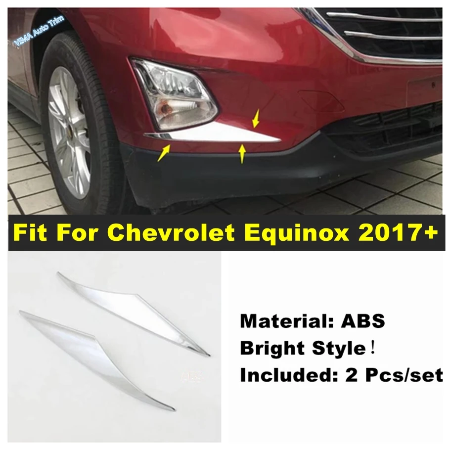 

ABS Bright Style Car Front Fog Lights Lamp Eyelid Eyebrow Cover Trims Fit For Chevrolet Equinox 2017 - 2020 Exterior Accessories