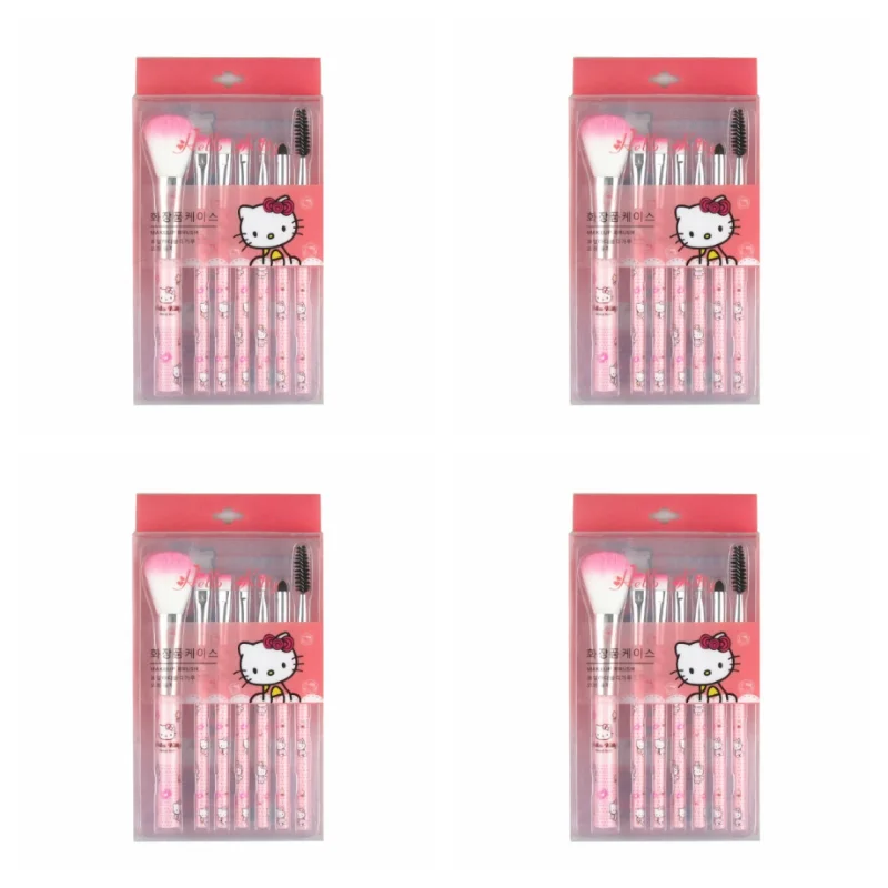 Set di pennelli per trucco Sanrio Hello Kitty Anime Gioielli di moda Fard Sopracciglio Labbro Ombretto Pennello Strumenti di bellezza Regalo per