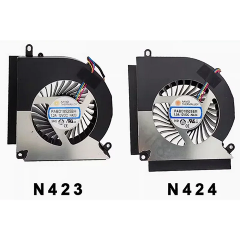 For MSI GT76 9SG-048CN MS-17H1 PABD18525BM-N424 PABD18525BH-N423 Laptop Fan 12V