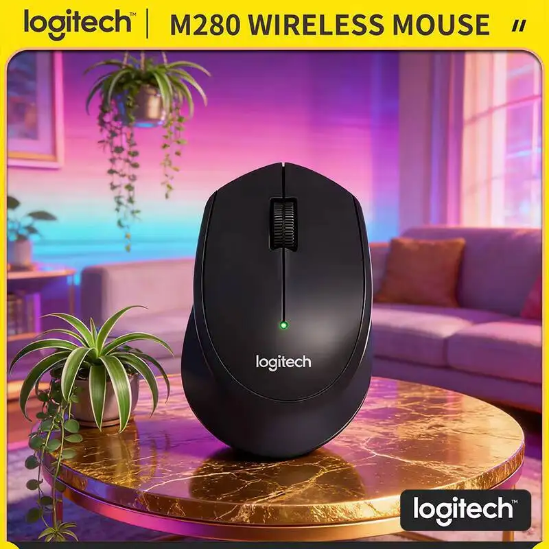 

Беспроводная оптическая мышь Logitech M280 с защитой сенсора, 2,4 ГГц, 1000 DPI, точное позиционирование курсора для Mac, Windows, ноутбуков