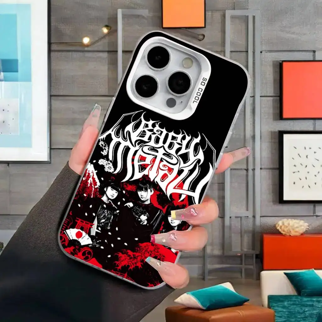 1 قطعة B-Babyetal اليابانية المعبود جراب هاتف IMD اللون الفضي شل آيفون 17 16 15 14 13 12 11 برو ماكس زائد #4