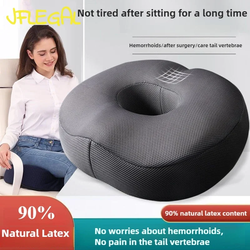 JFLEGAL Thickened Latex Hemorrhoid Cushion for Office Buttocks Surgery Pregnant Women Buttocks Cushion Hollow Coccyx cojines