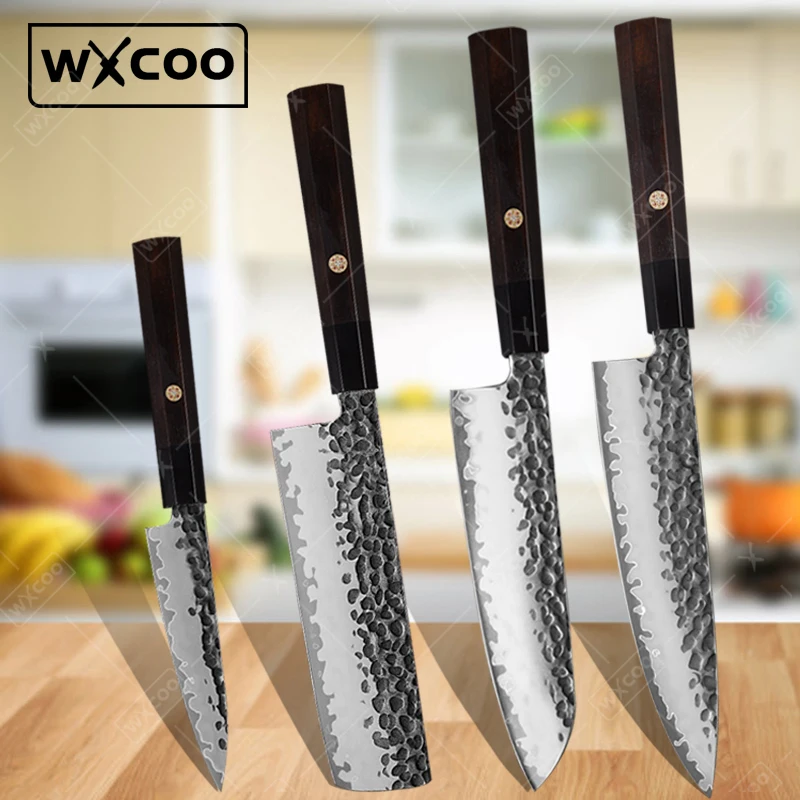 

WXCOO Stainless Steel Chef's Slicing Knife Japanese Sashimi Sushi Knife Forged Kitchen Knives Meat Cutting Fruit Paring Knife