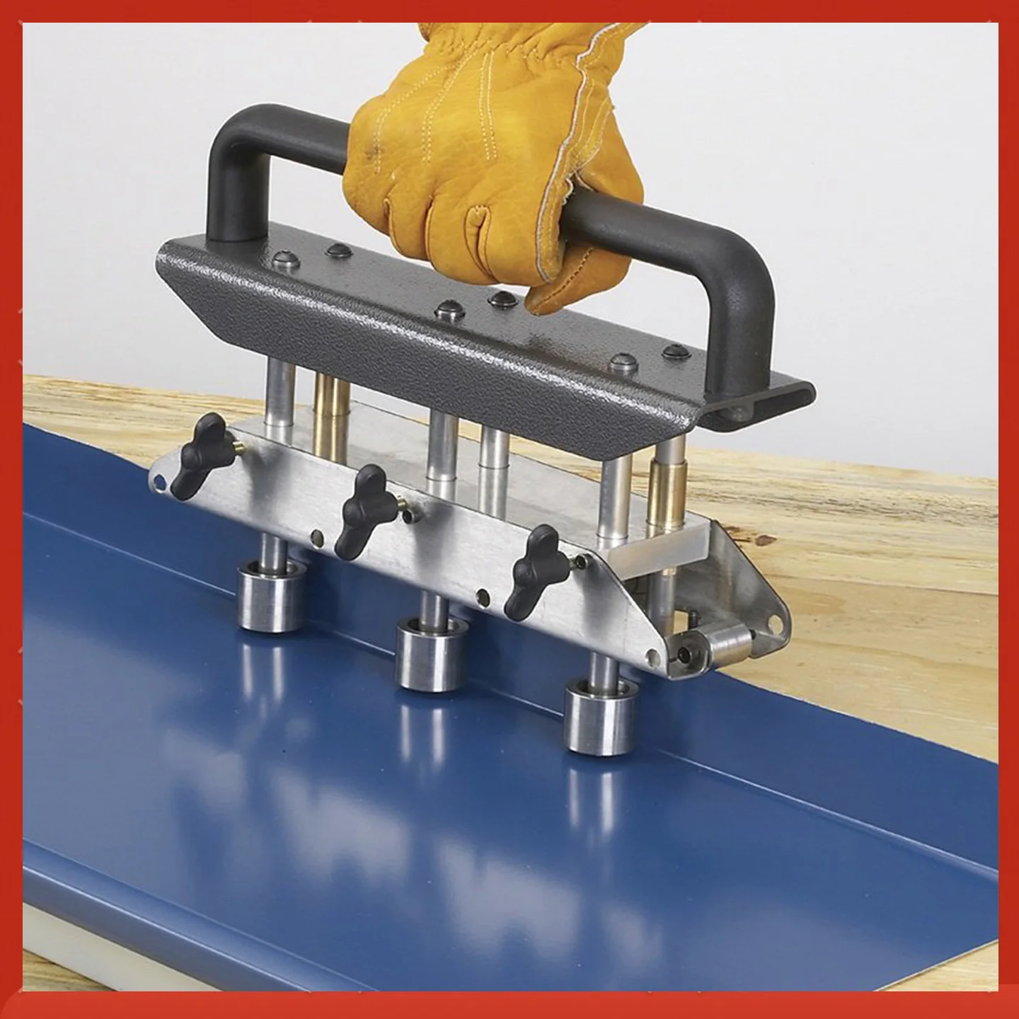 

3 Station Edge Roller Bender Roofing Sheet Metal Bending Tool for 0‑90 Degree Angle 13‑130mm Bending