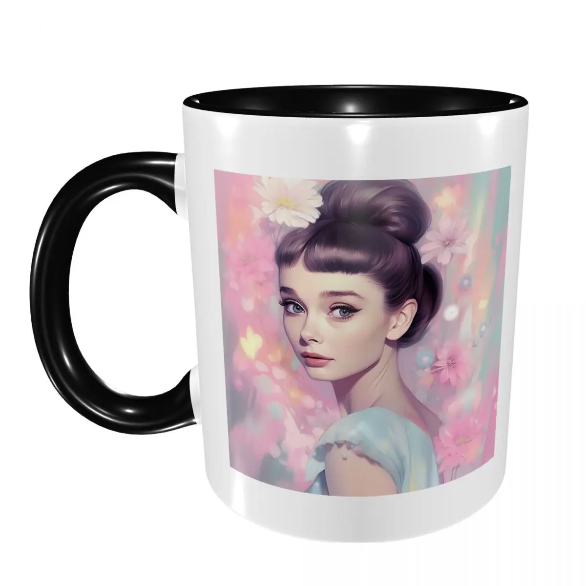 Audrey Hepburn Mug Funny Ceramic Coffee Cups Tea Mugs Milk Cup Drinkware Gifts for Friends