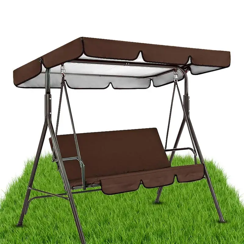 

Outdoor Waterproof Swing Cushion Canopy Cover Set Replacement For Patio Garden Yard 3 Seater Chair Covers Hammock Cushion
