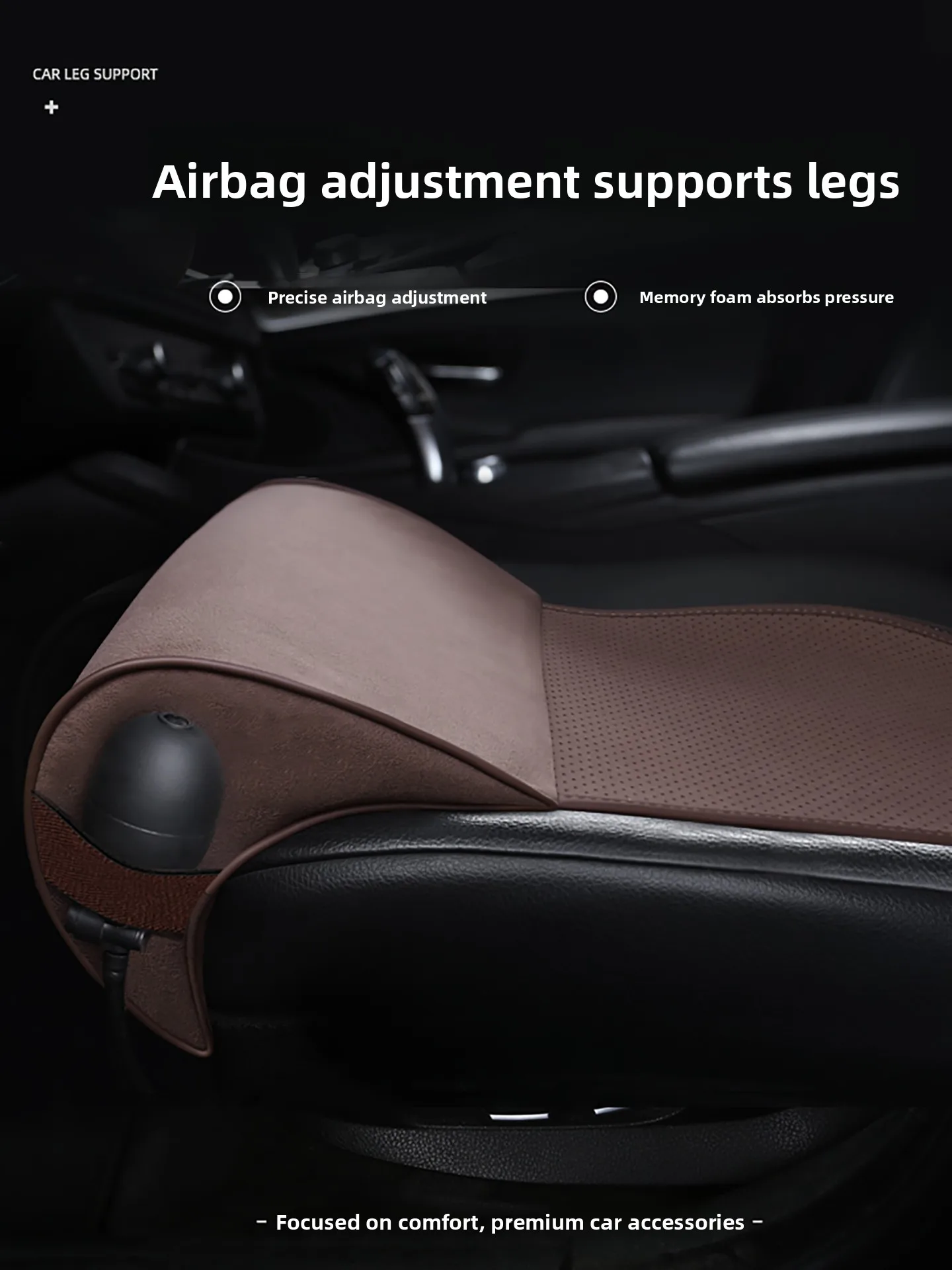 Memory Foam Car  Leg Rest Driver Position Extended Support Pad Installation Rear  Leg Rest Add-on Vehicle Accessories