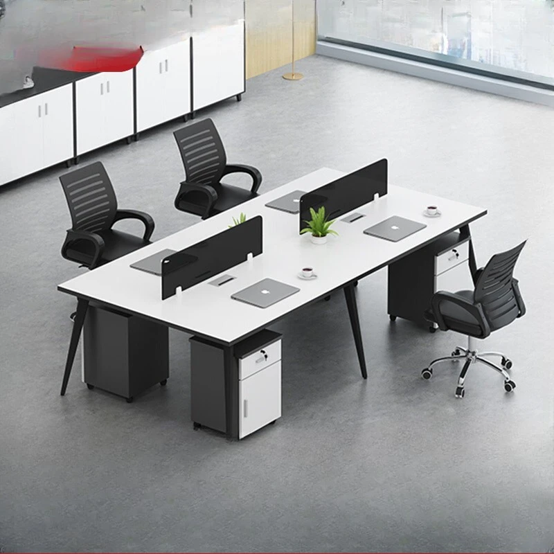

Office Desks and Chairs Combination Computer Desk Card Seat Employee Office Desk Station Staff Desk Furniture
