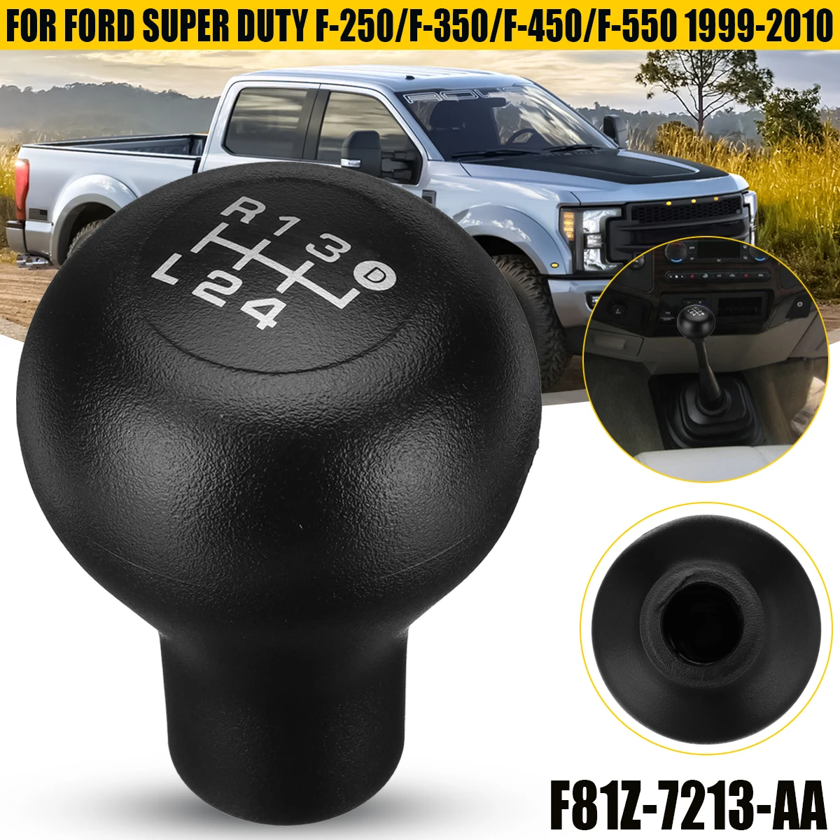 

6 Speed Car Gear Shift Knob For Ford Super Duty F-250/F-350/F-450/F-550 1999-2010 Plastic Shifter Lever Gear Stick