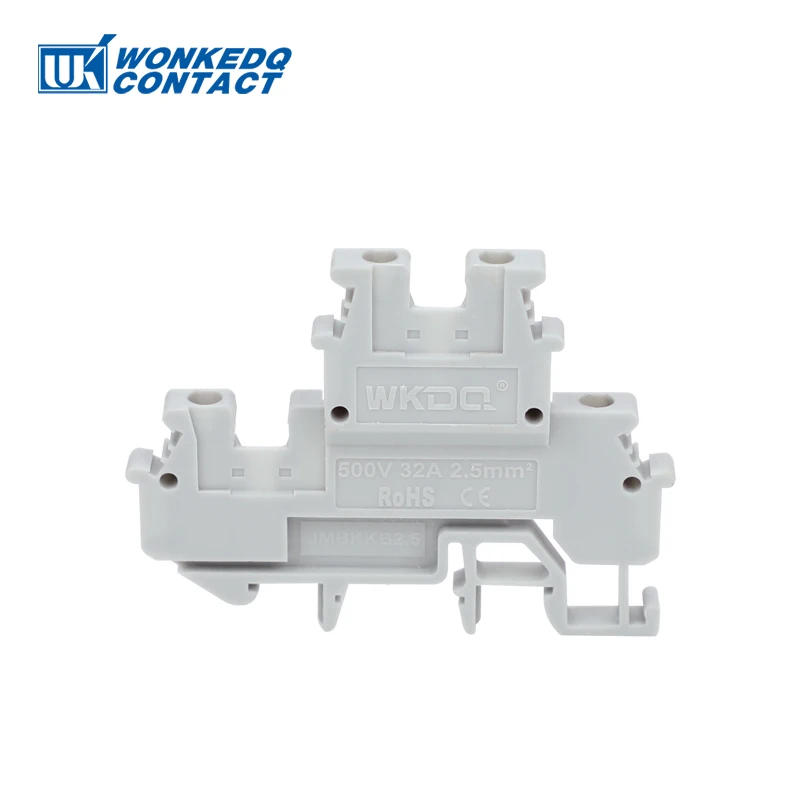 10Pcs Vis MBKKB-2.5 Double Niveau Din Rail Terminal nuits, 2.5 mm² Fil Connecteur, Universel rajeun-Through Plug 2 Couche MBKKB2.5