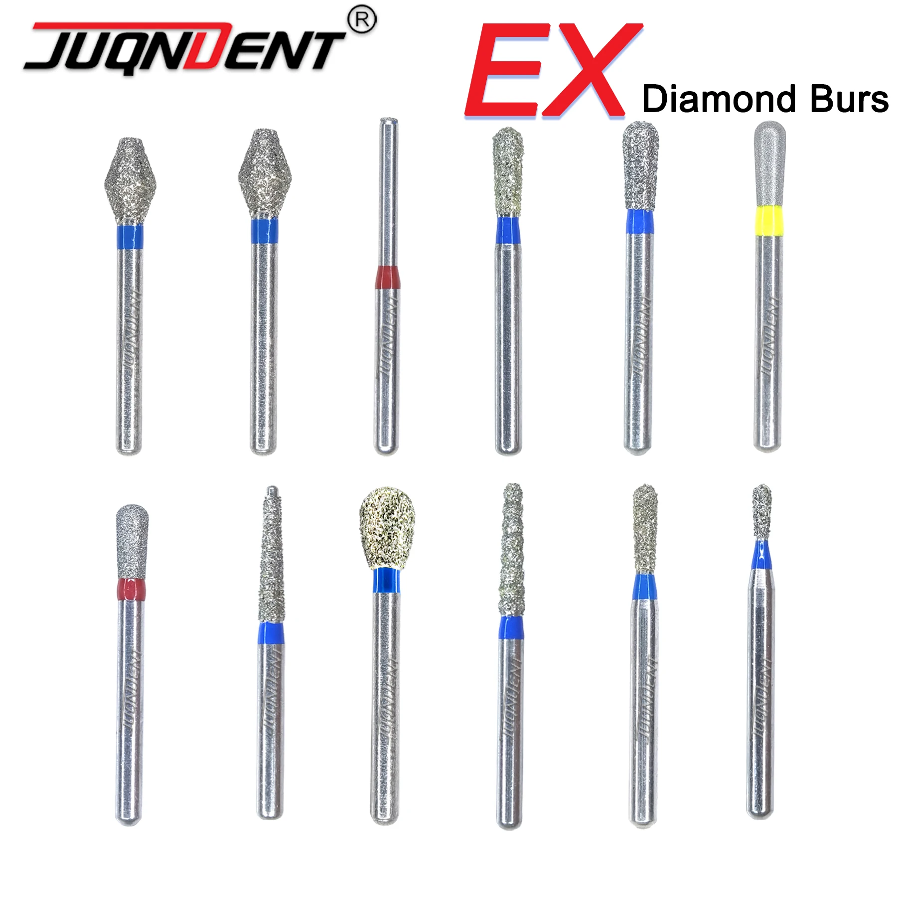 

Dental Diamond Burs High Speed FG 1.6mm EX Type Dental Drill Bits For Polishing Teeth Whitening Dentistry Lab Materials 10pcs