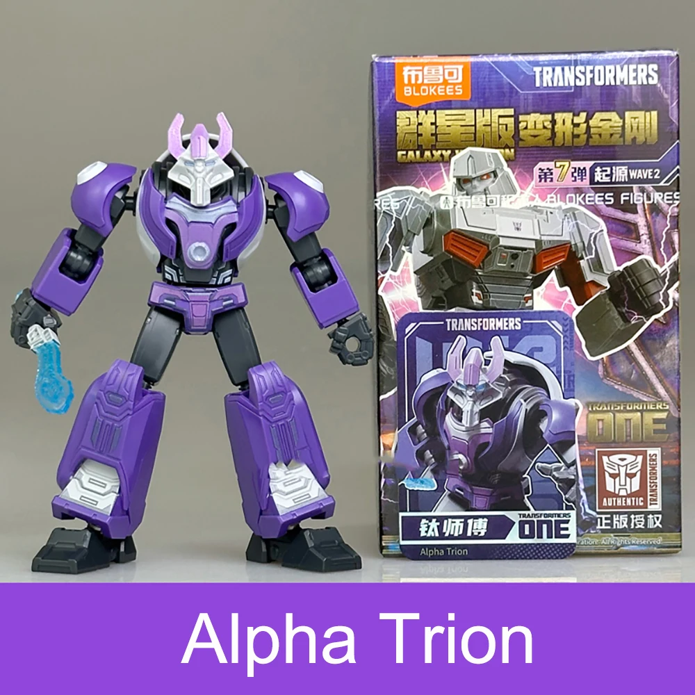 In-Stock Blokees Transformers Galaxy Version Phase 7 Orion Pax, Elita-1, Alpha Trion, Starscream and Megatron 10cm Assembly Toys