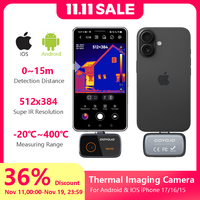 Thermal Camera 512x384 Super Resolution, 256x192 IR Resolution Thermal Imager for IOS iPhone 17/16/15 Series & Android Device