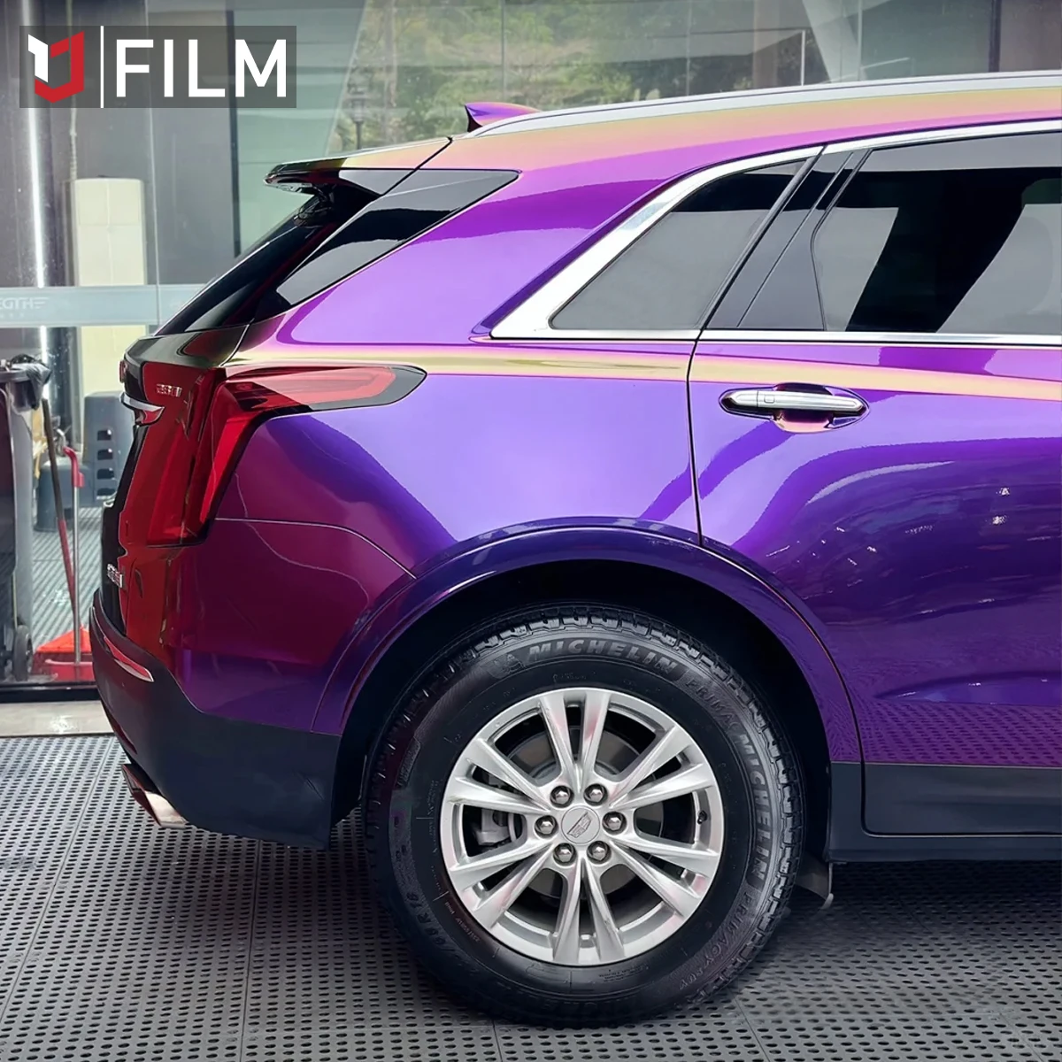 最高の価格のカメレオンカーラッピングフィルム、気泡のないイビササンセットPET PVCカーラップビニール、車体全体用