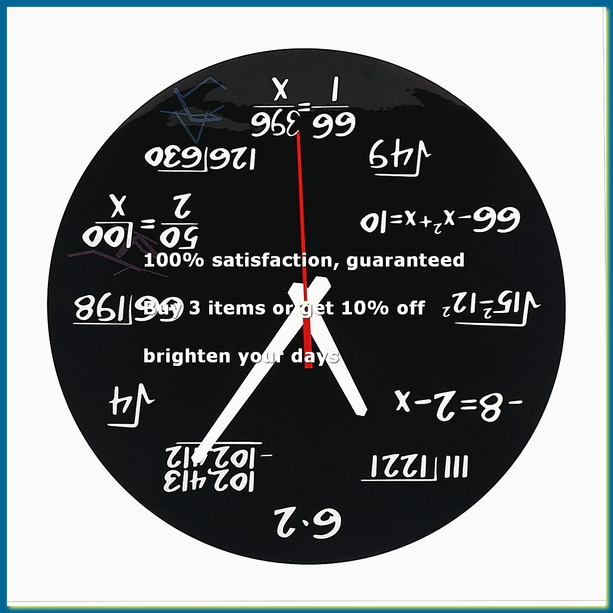 Home Decor Quiz Free - 수학 벽시계 수학 공식 방정식 시계