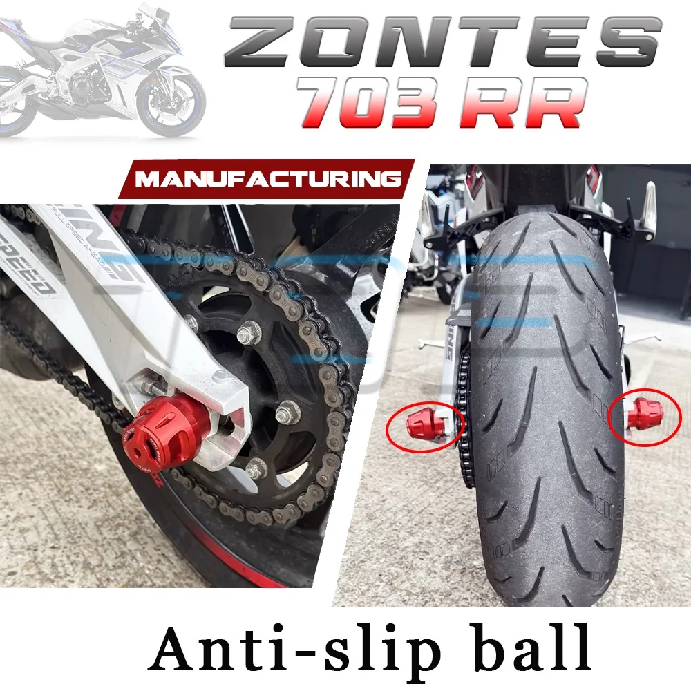 

Red black titanium color ZONTES 703RR front and rear wheel anti-fall balls RR703 rr703 703rr RR 703 703 RR