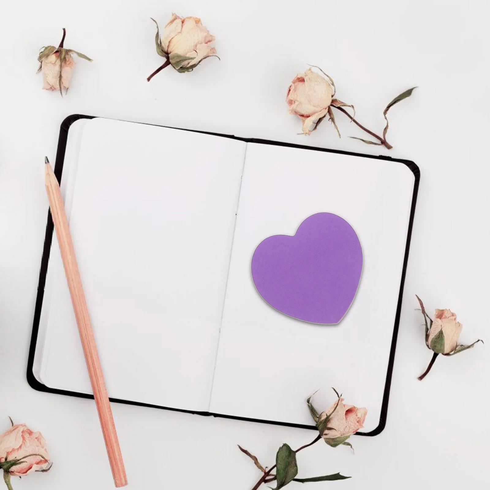 8 كتب مذكرة القلب دفاتر الملاحظات الملونة ذاتية اللصق ملاحظة منصات الكتابة السلسة قابلة لإعادة الاستخدام المحمولة مذكرة ملصقات لمكتب المدرسة