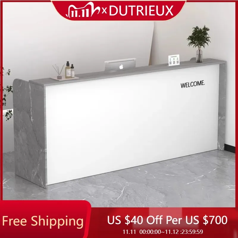 

Aesthetic Simple Salon Reception Desk Counter Luxury Office Reception Desks Modern Simple Mostrador De Tienda Lounge Furniture