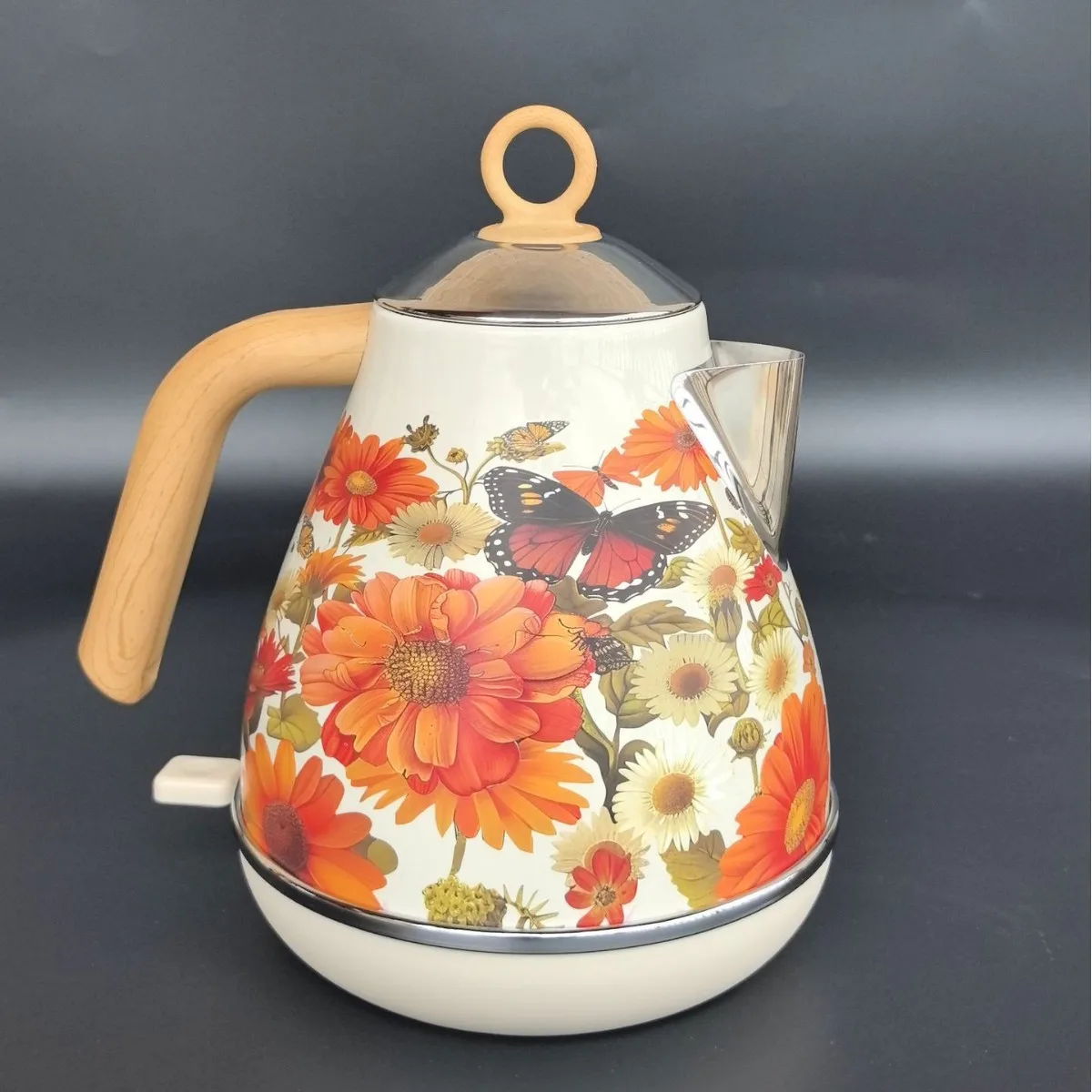 Home 304 Stainless Steel Teapot Boiling kettle Auto Power Off With Temperature Display 1850W 1.7L Printed Paint Electric Kettle