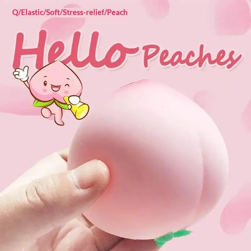 Soft Peach Fruit Squeeze Toy Slow Rising Stress Relief For Kids & Adults, Squeeze Anti-Anxiety Sensory Fidget Toy Daily Joy