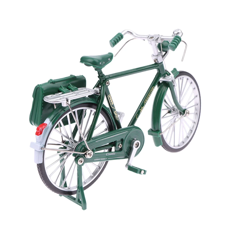 1:10 Model Mini Retro Alloy Bicycle Diecast Mountain Metal Bike With Inflation Pump Simulation Collection Gifts Toys for boys