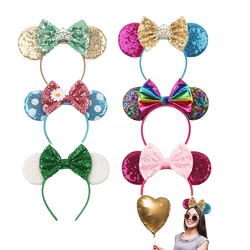 Trendy Glitter Mouse Ears Headband Sequins 5