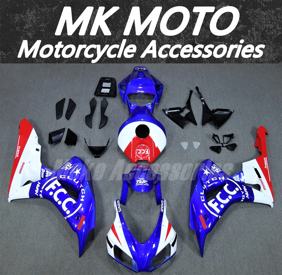 

Motorcycle Fairings Kit Fit For Cbr1000rr 2006-2007 Bodywork Set 06-07 High Quality ABS Injection New Blue F.C.C