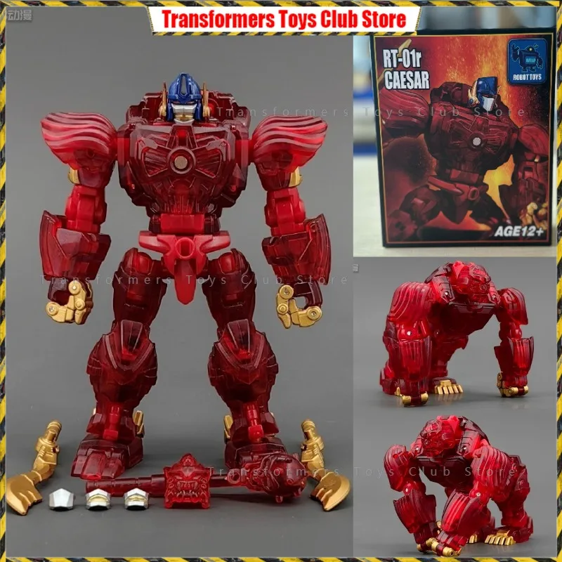 In Stock RT-01R Red Optimus Primal Caesar Small Scale Transformation Toys Action Figure Collection Model Toy Gift