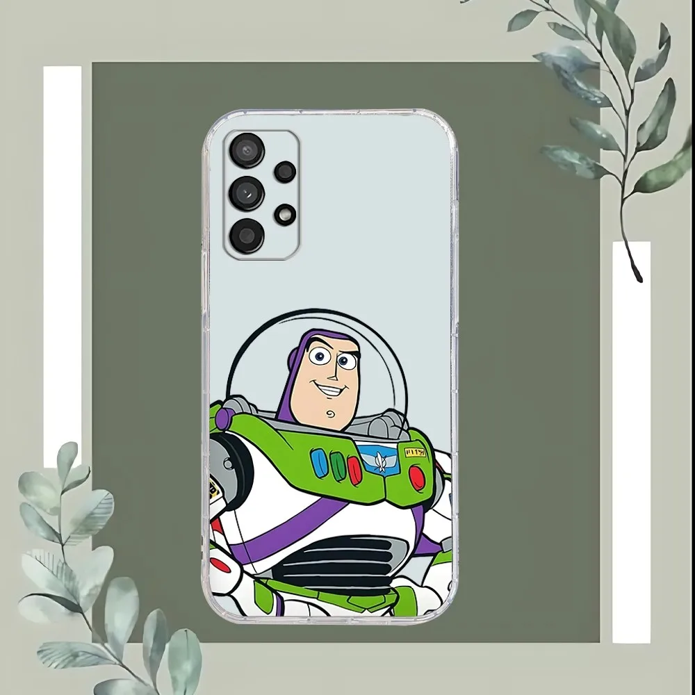 Disney Toy Story Woody Buzz Phone Case For Samsung Galaxy A52 A12 A51 S21 Edge S22ULTRA S23 S20LITE Plus Ultra Transparent Cover