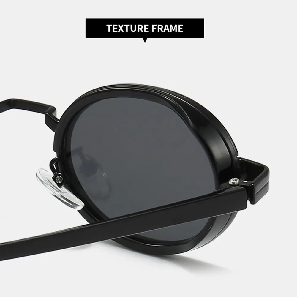 Owalne okulary przeciwsłoneczne Retro dla kobiet moda męska mała ramka okulary przeciwsłoneczne w stylu lat 90. Okulary Hip-Hop Punk na zewnątrz UV400 — zdjęcie 5