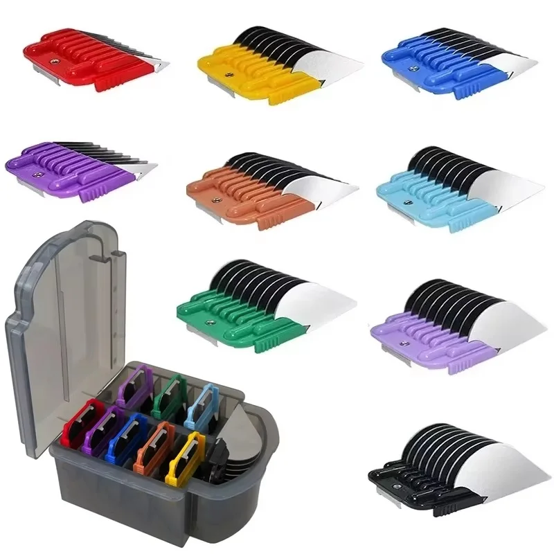 9pcs Animal Stainless Steel Guide Comb Set for Most Oster/Wahl/Andis Detachable Clippers (ONLY Snap on Size #10/15/30 blades）