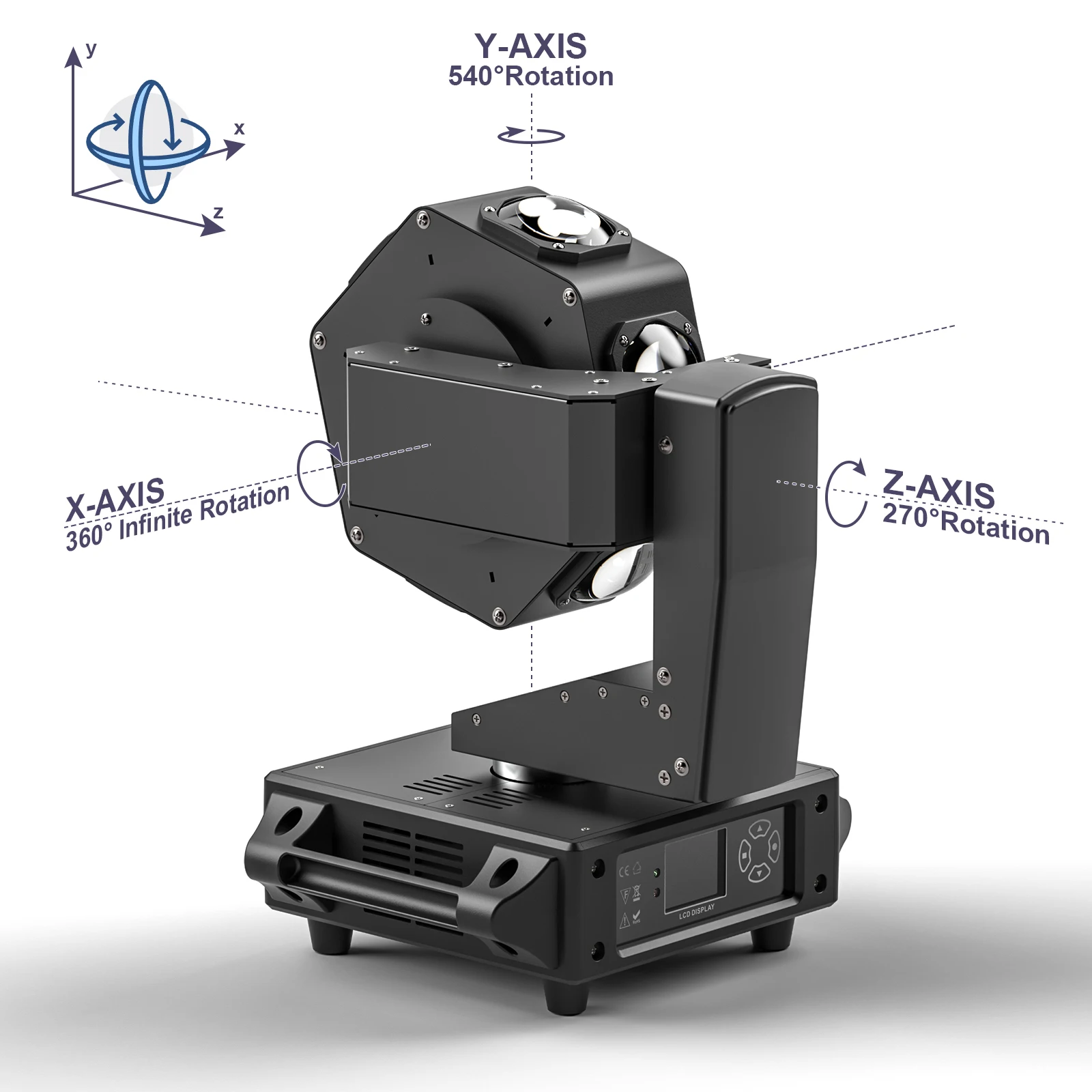 U'King Lumière DJ à tête mobile à faisceau 240 W 6 LED RGBW 360 °   Lumières de scène rotatives DMX512 pour Bar d'exposition en direct de fête de mariage Disco