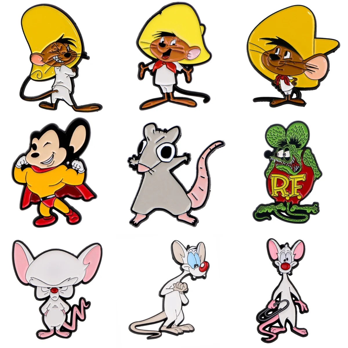 Cartoon Maus Broschen Für Frauen Lustige Tier Emaille Pin Metall Abzeichen Schmuck Kleidung Rucksack Zubehör Freunde Geschenk