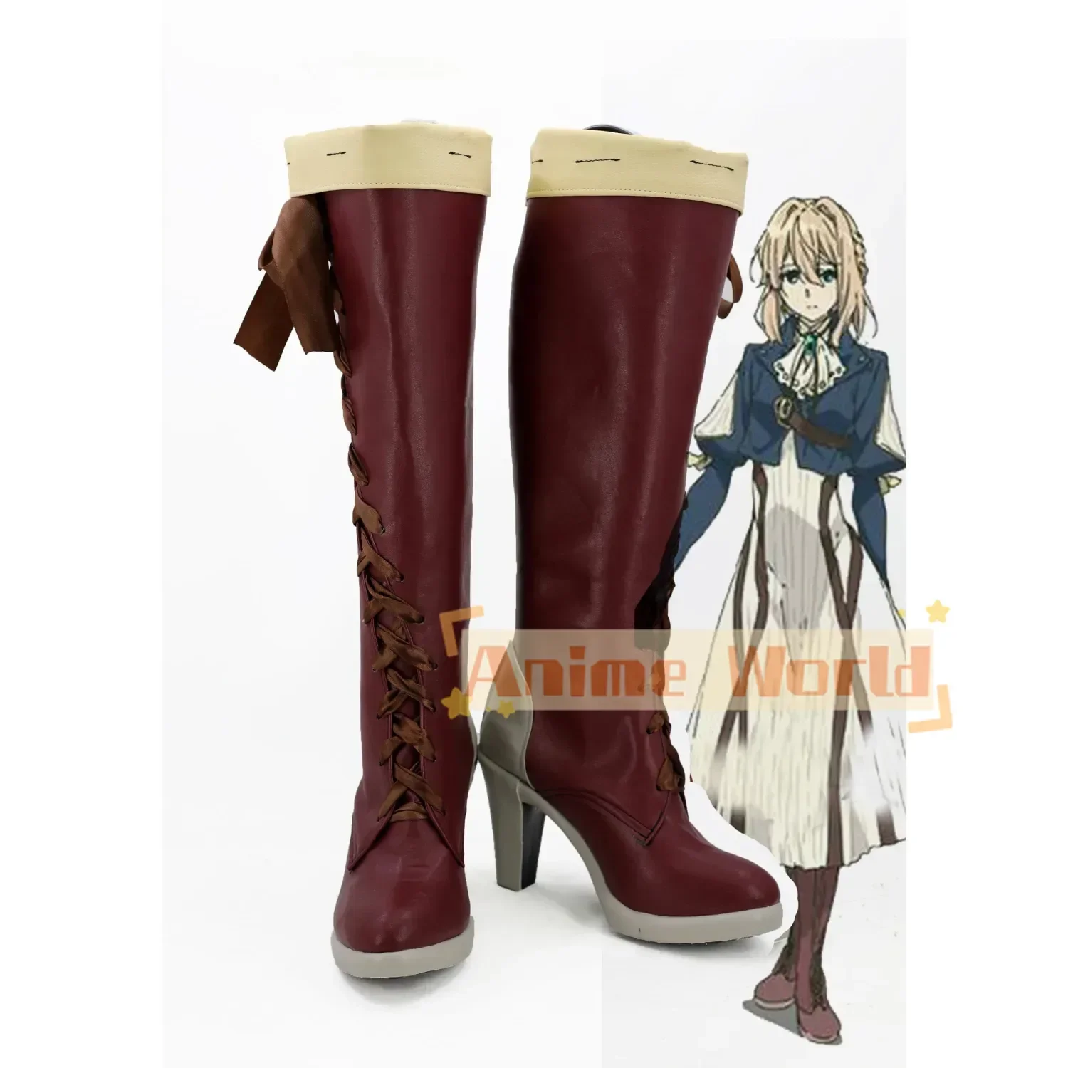 

Violet Cosplay Shoes Boots Custom Made Halloween Carnival Party Props