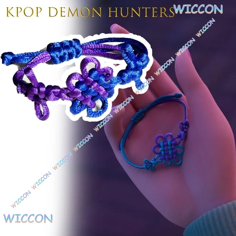 

Kopo Dem onHunters Rumi Braided Cosplay Bracelet Chinese Knot Anime Gift Handmade Geek Jewelry Convention Accessory Kawa Fashion