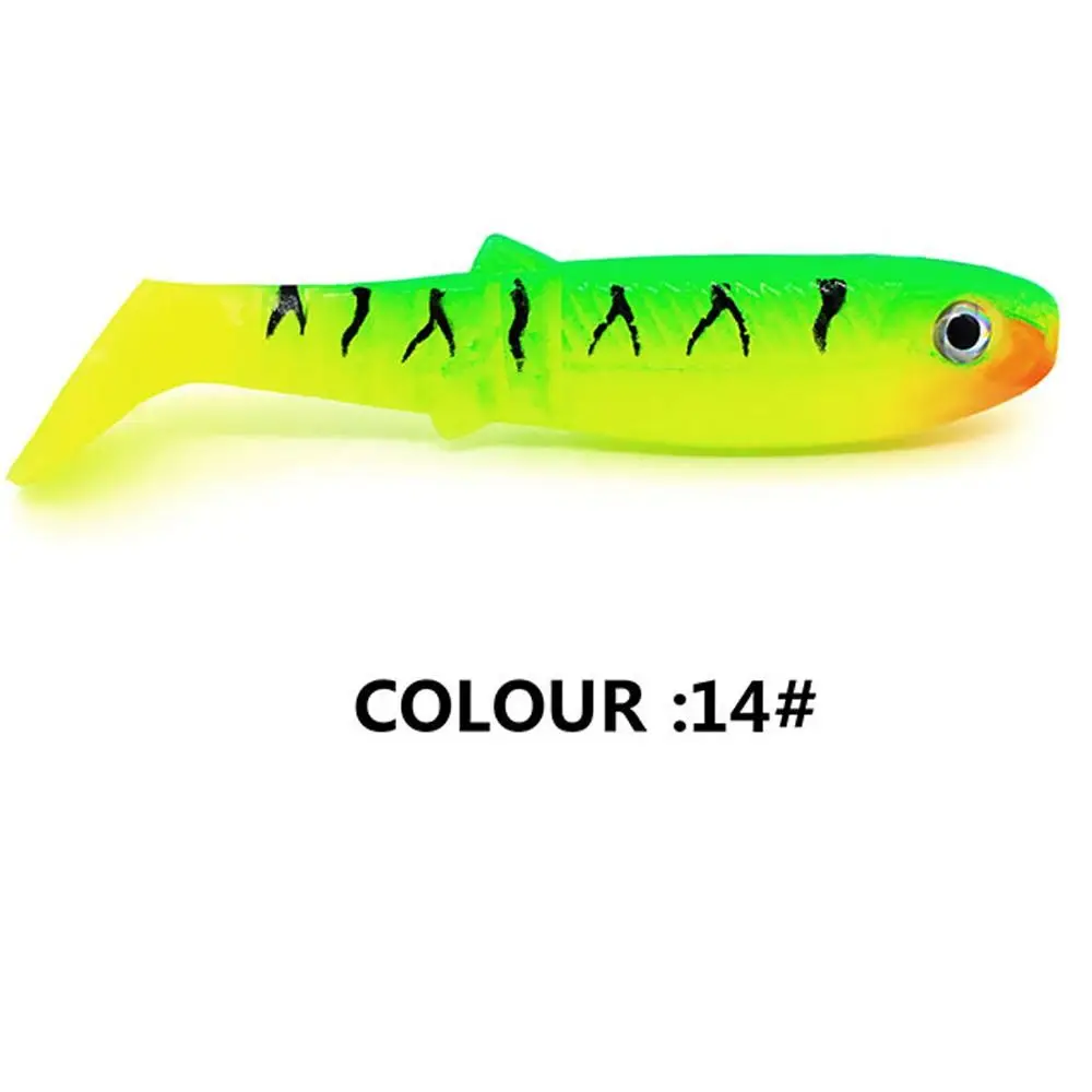 5PCS Fishing Accessories 8cm/6g T-tail Wobblers Silicone Artificial Soft Lures Biomimetic Pesca Wobblers Lure Fresh Water