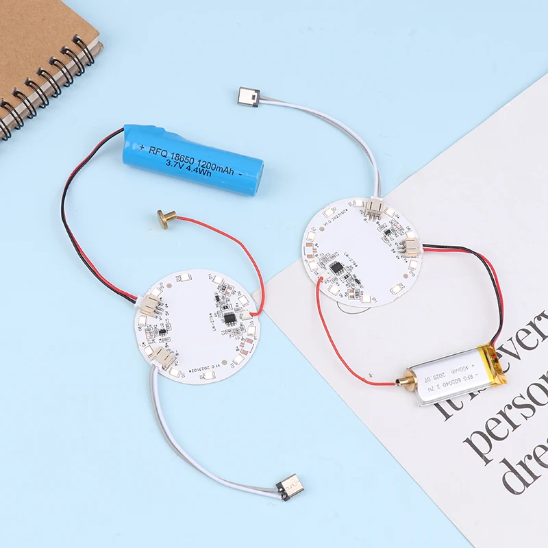 Panel LED zasilany DC 5V, źródło światła 5W 57MM, sterownik ściemniania 3000K z dotykowym włącznikiem i portem ładowania Type-C