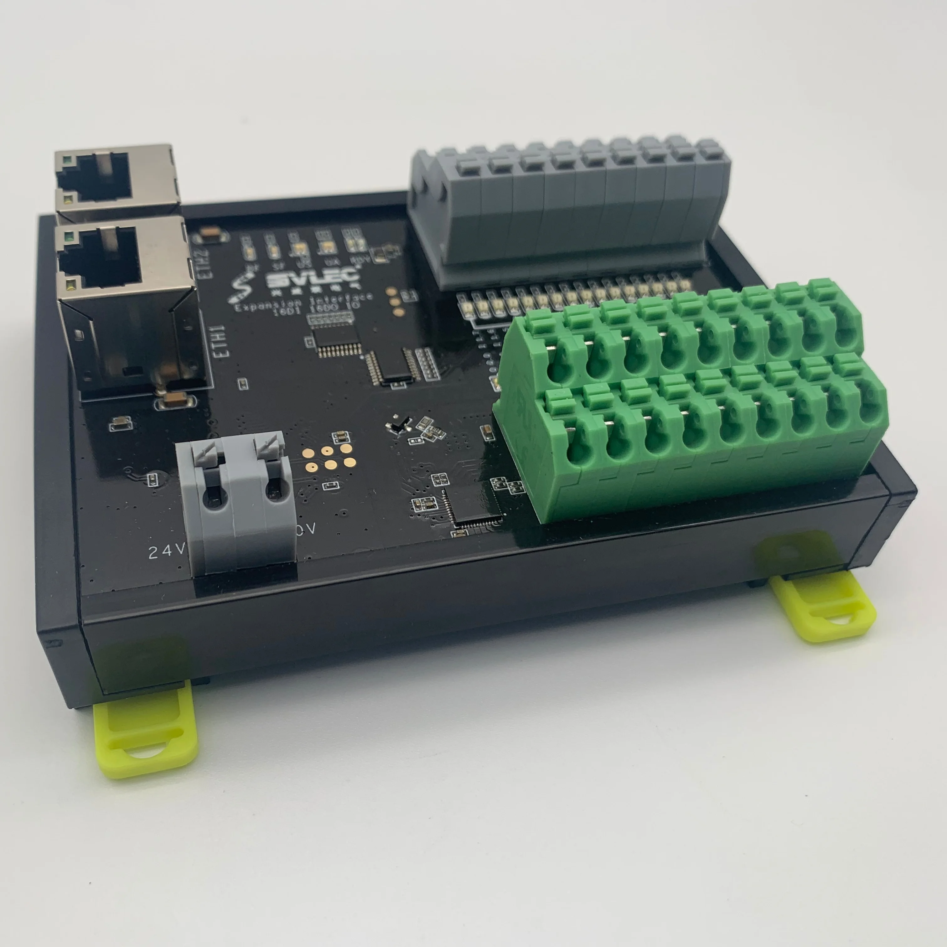 2025SVLEC IP20 Ethercat 16 DI + 16DO รีโมท Ethercat I/O โมดูลติดตั้ง 35 มม.Made in China