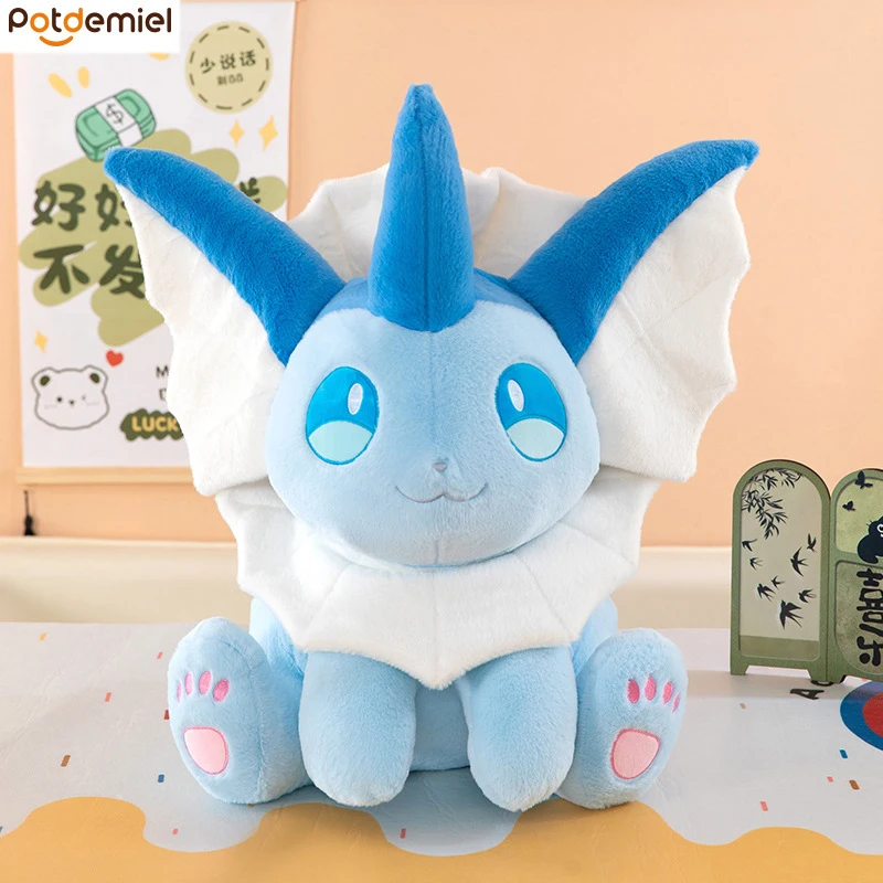 البوكيمون Vaporeon أفخم الدمى الكرتون أنيمي لطيف ألعاب من القطيفة الراحة لينة وسادة أريكة محشوة عناق وسادة هدية عيد ميلاد للأطفال #1
