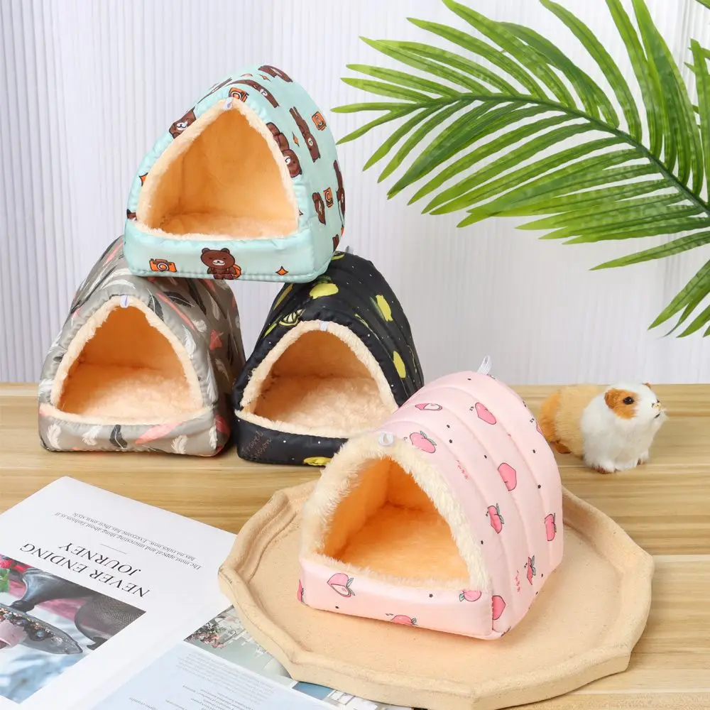 Cute Small Animal Sleeping Bed Hamster House Rabbit Squirrel Guinea Pig Nest Warm Mat Mini Cage Comfortable