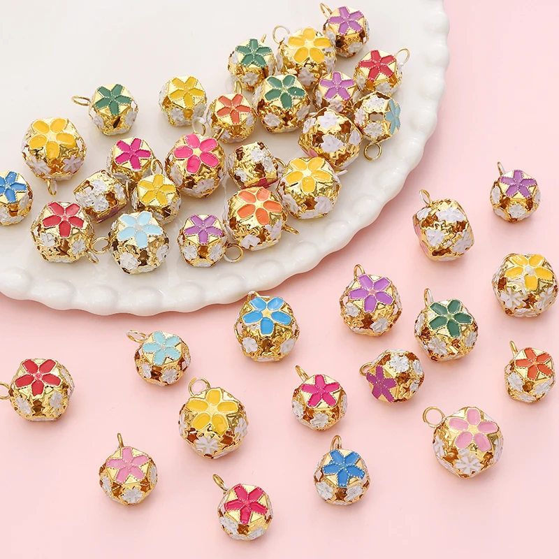 5-50Pcs Iron Bells Colorful 14/18mm Charms Pendants for Jewelry Making Bracelet Keychains Bag Pendant DIY Craft Accessories