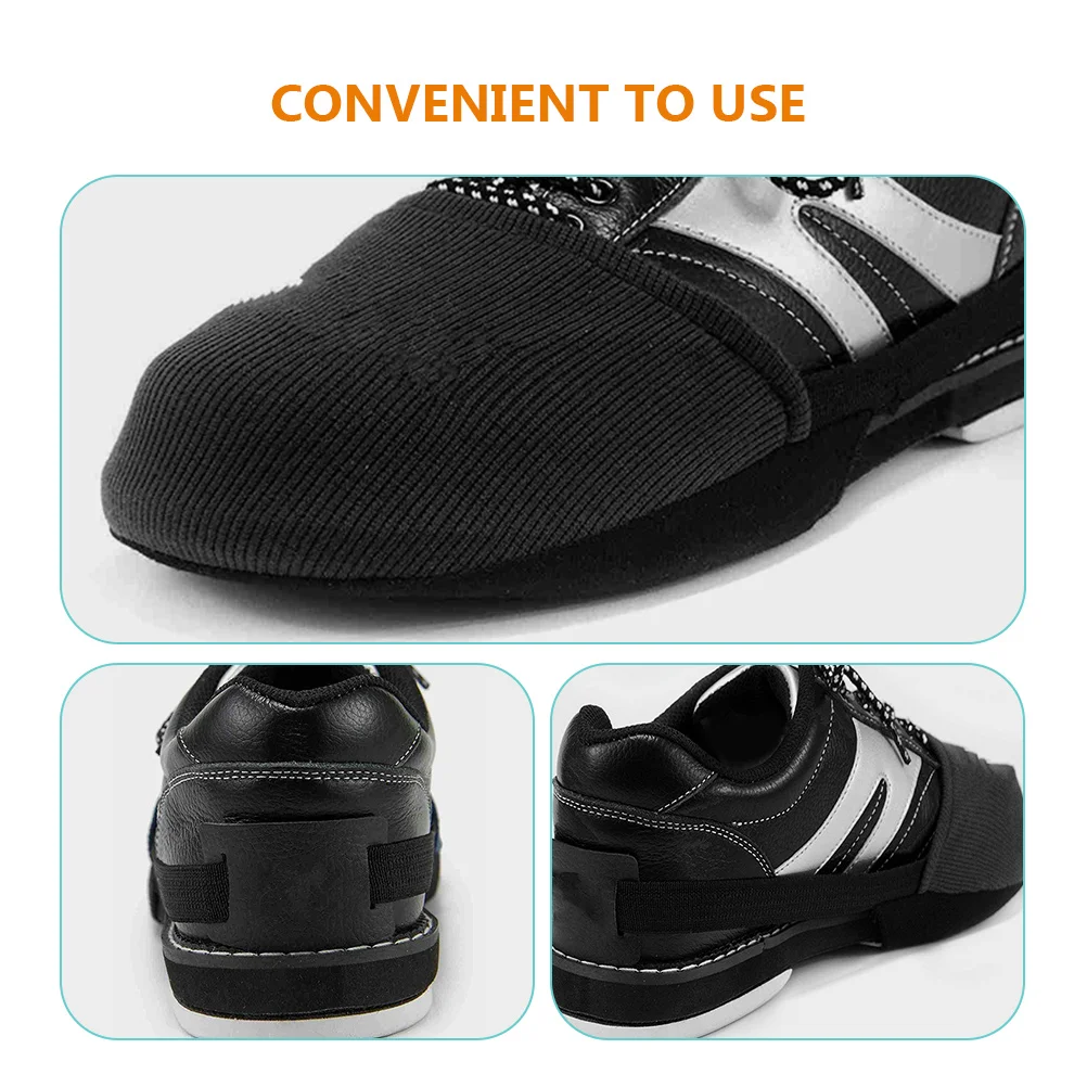 

Bowling Shoe Covers Cotton Slider Kids Black Waterproof Reusable Bowling Mat Insole Slippers Shoe Pads Sports Gaming Accessories