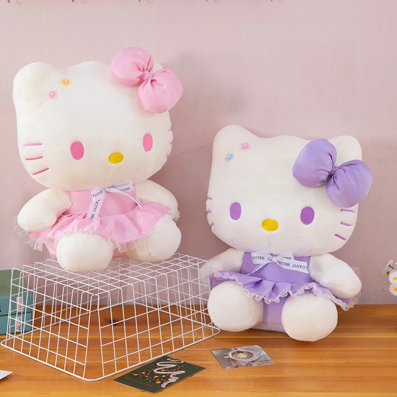 Kawaii Sanrio Plush Toy Stuffed Doll Cute Hello Kitty in Princess Dress Kids Birthday Gift for Girls and Couples