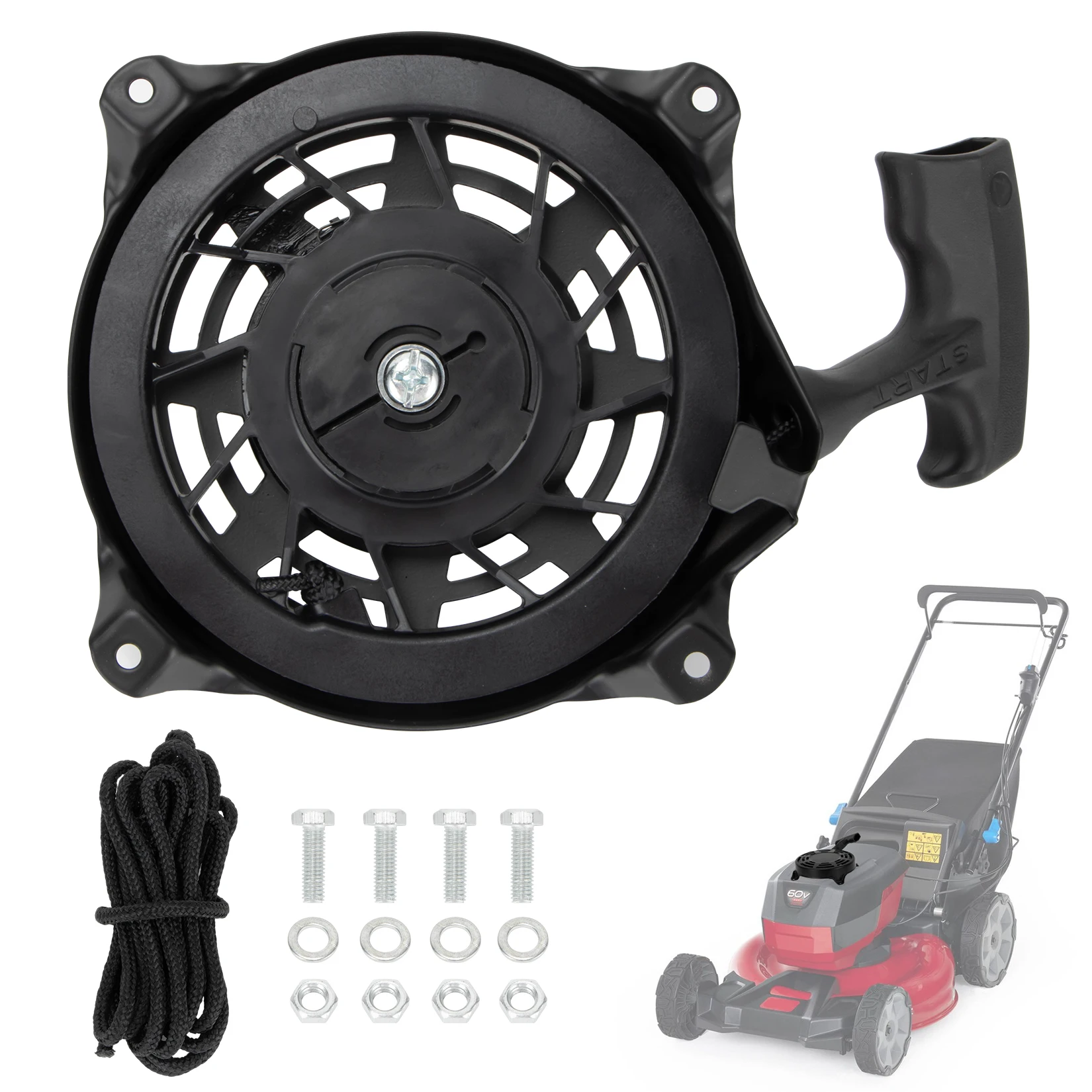 497680 Rückstoßstarter Seilzugstarter-Baugruppe für Briggs und Stratton 498144 Kompatibel mit Oregon 31-068 Rotary 12368 Rasenmäher
