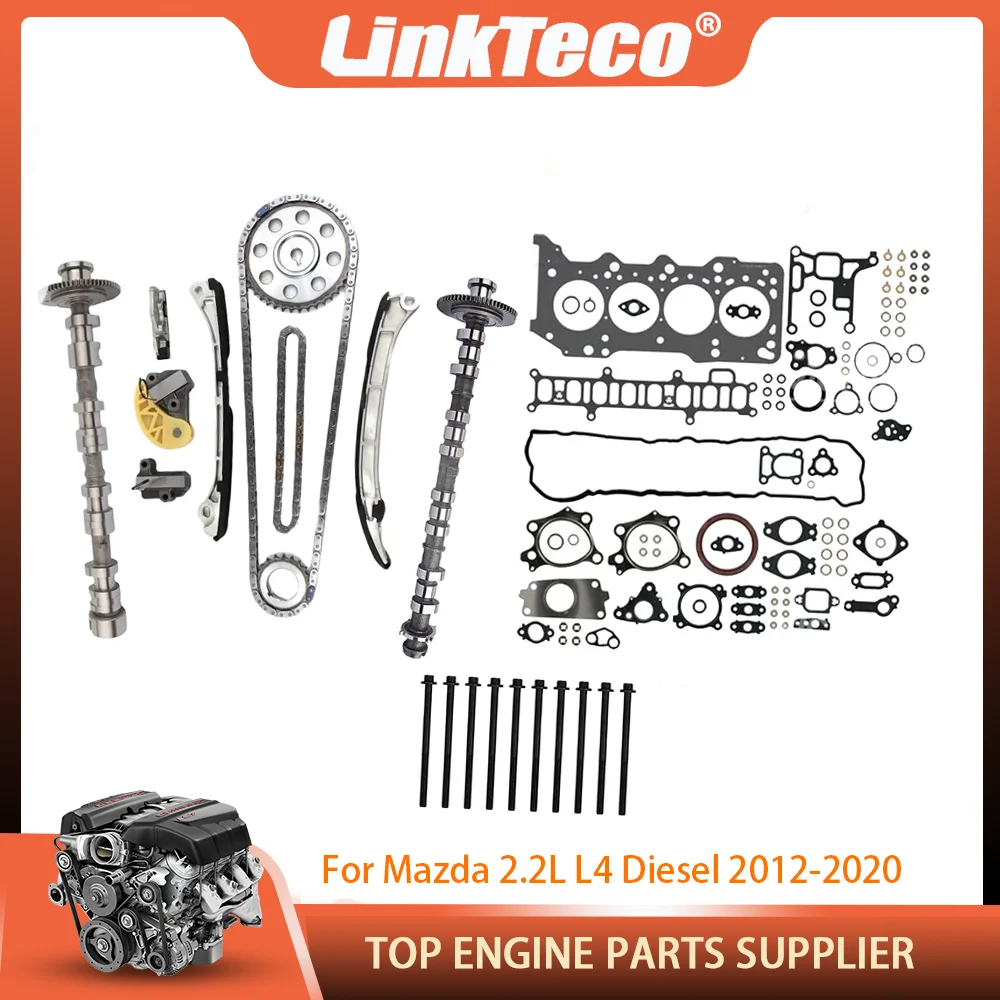 Engine Part Full Gasket Bolts Set Camshaft Timing Chain Kit For Mazda 3 6 CX-5 2.2L 2.2T L4 Diesel SHY1 SHY4 SHY6 SHY8 2012-2020